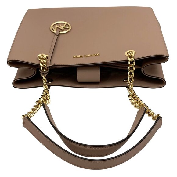 Michael Kors Susannah Blush Pink/Nude Saffiano Leather Large Shoulder Bag VGC - Picture 7 of 11